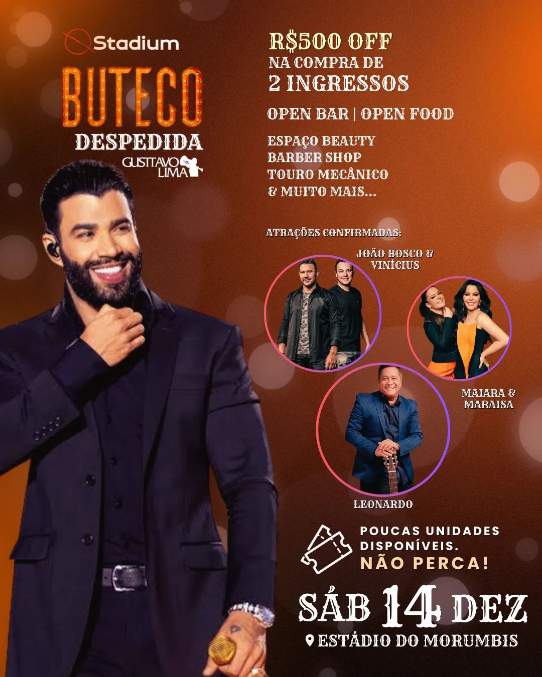 landing Page Buteco despedida Gusttavo Lima