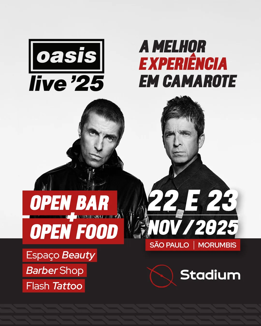 show oasis no Brasil